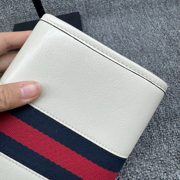 Gucci Rajah White Leather Shoulder Bag c - Picture 3 of 16